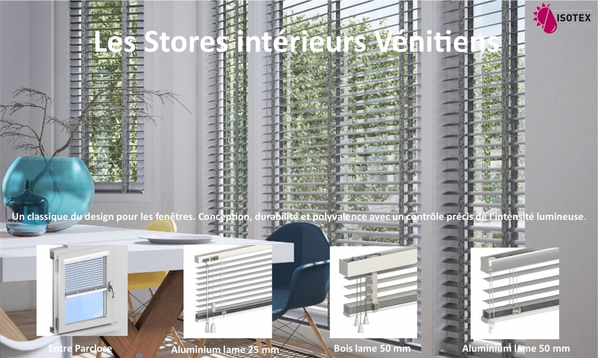 Élégance et Contrôle Lumineux avec les Stores Vénitiens sur mesure