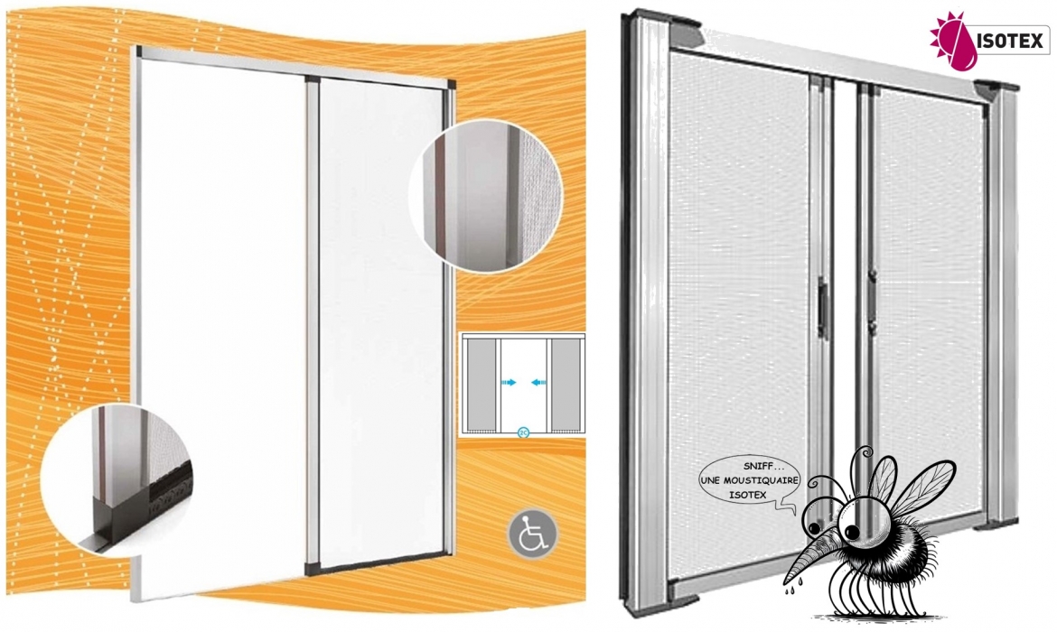 Moustiquaire Enroulable Horizontale 2 Vantaux Isotex : Protection optimale sur mesure pour votre Confort