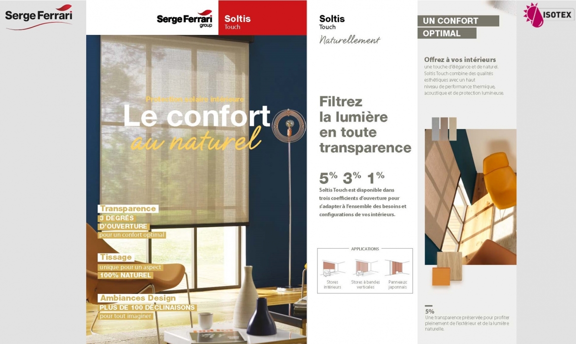 Serge Ferrari Soltis Touch : Un Store Intérieur pour un Confort et une Esthétique Inégalés