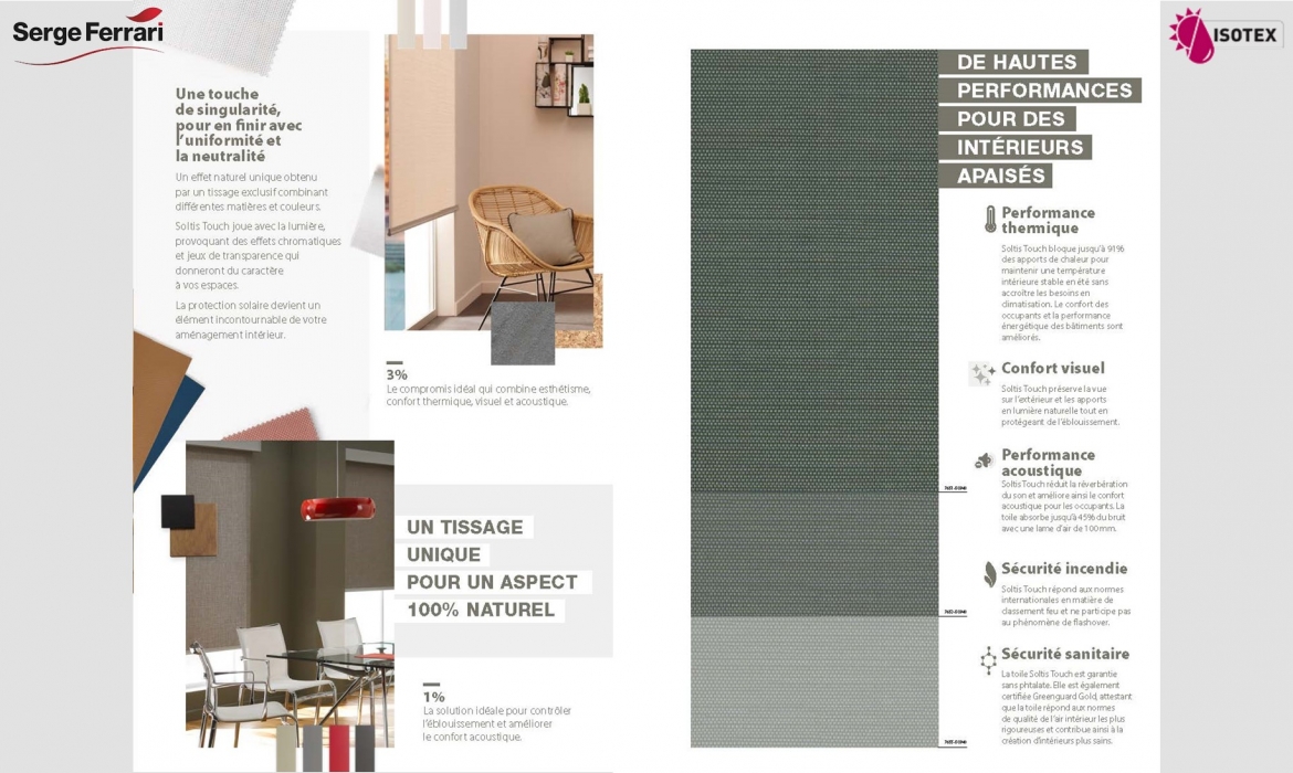 Serge Ferrari Soltis Touch : Un Store Intérieur pour un Confort et une Esthétique Inégalés