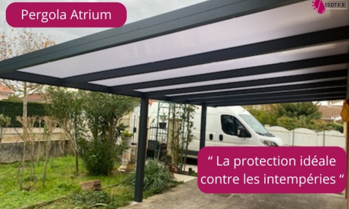 Réalisation sur mesure : Pergola polycarbonate à Morestel (Isère)