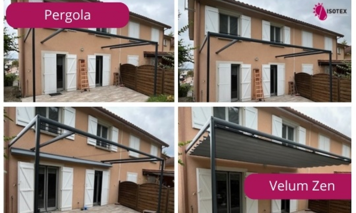 Pergola Velum Zen sur mesure à La Tour du Pin : Confort et Design en Isère