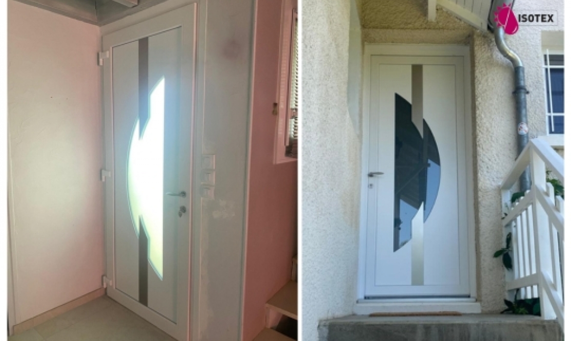 Porte d’entrée PVC sur mesure près de Domarin (38300) – Fabrication française & pose professionnelle ISOTEX
