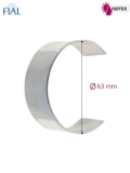 Clips tube Ø 63 mm – Coloris : Naturel – Réf. FIAL : 00579