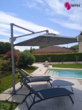 Parasol déporté Hélios Carré 300x300 - Toile acrylique 260 g