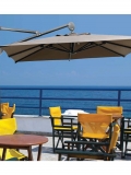 Parasol déporté Hélios Carré 300x300 - Toile polyester 250 g - Coloris Rouge