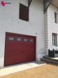 Porte de garage sectionnelle refoulement plafond