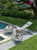 Table Basse Lafuma Mobilier Plateau acier perforé Vogue - Coloris Titane/Titane