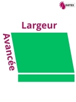 Largeur 5.94 m x Avancée 1.50 m