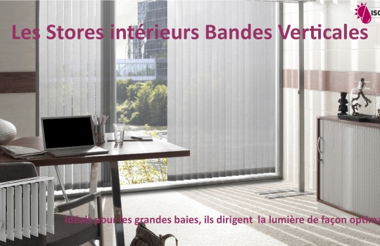 Stores intérieurs sur mesure à Bandes Verticales : Un Choix Élégant et Pratique pour vos Grandes Baies