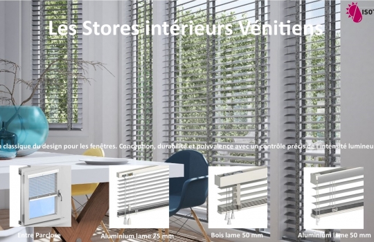 Élégance et Contrôle Lumineux avec les Stores Vénitiens sur mesure