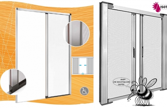 Moustiquaire Enroulable Horizontale 2 Vantaux Isotex : Protection optimale sur mesure pour votre Confort