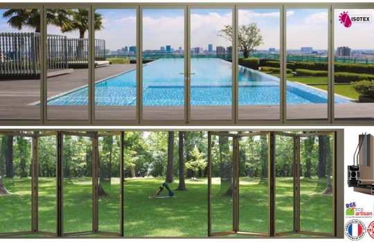Porte aluminium repliable sur mesure : Design, performance et ouverture maximale