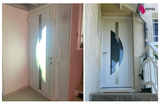Porte d’entrée PVC sur mesure près de Domarin (38300) – Fabrication française & pose professionnelle ISOTEX