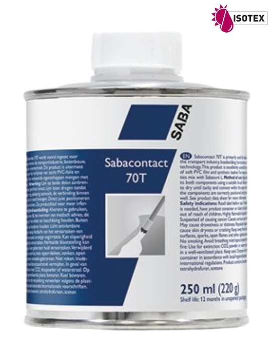 Colle PVC / Cuir Synthétique Sabacontact 70T - Pot de 250 ml