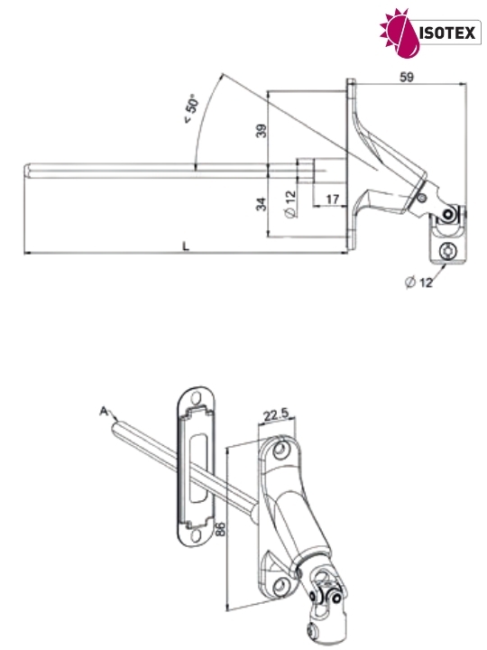 Double Cardan embase étroite Blanc - Réf D590KB