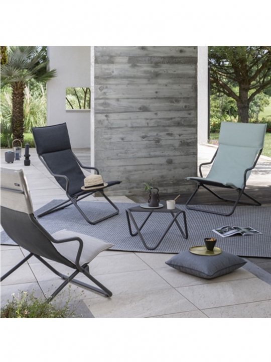 Chaise Longue Lafuma Mobilier Bayanne Hedona - Coloris Latte/Titane