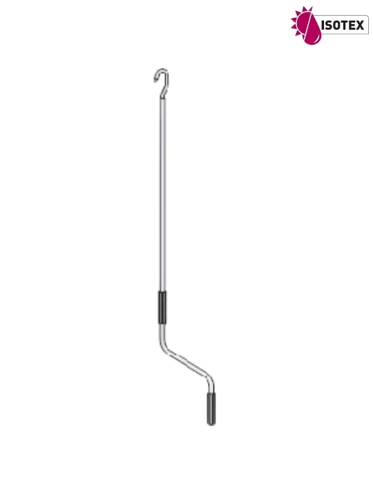 Manivelle galvanisée - Long: 2.00 m - Diam: 14 mm avec Crochet - 80090048