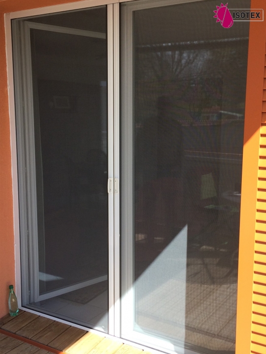 Moustiquaire enroulable horizontale 2 vantaux
