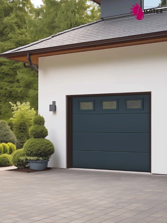 Porte de garage sectionnelle refoulement plafond