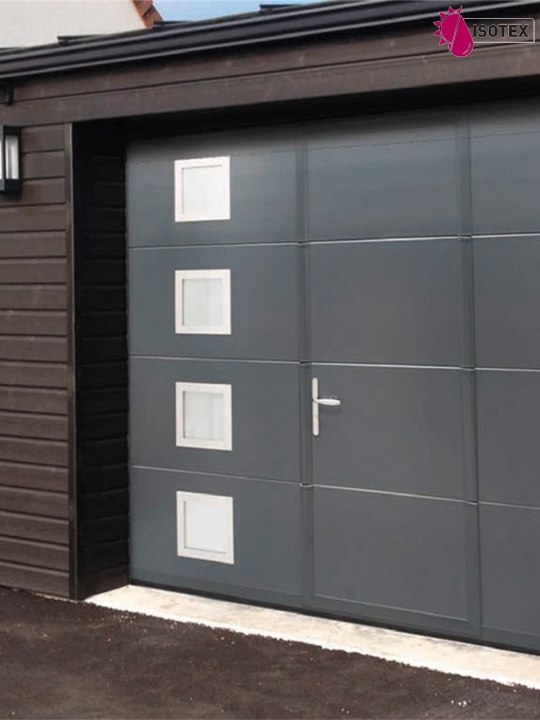 Porte de garage sectionnelle refoulement plafond