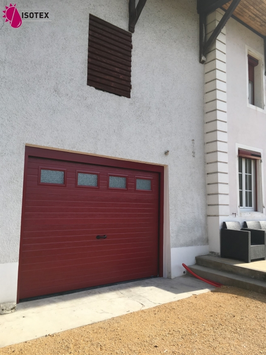 Porte de garage sectionnelle refoulement plafond