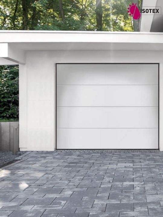 Porte de garage sectionnelle refoulement plafond