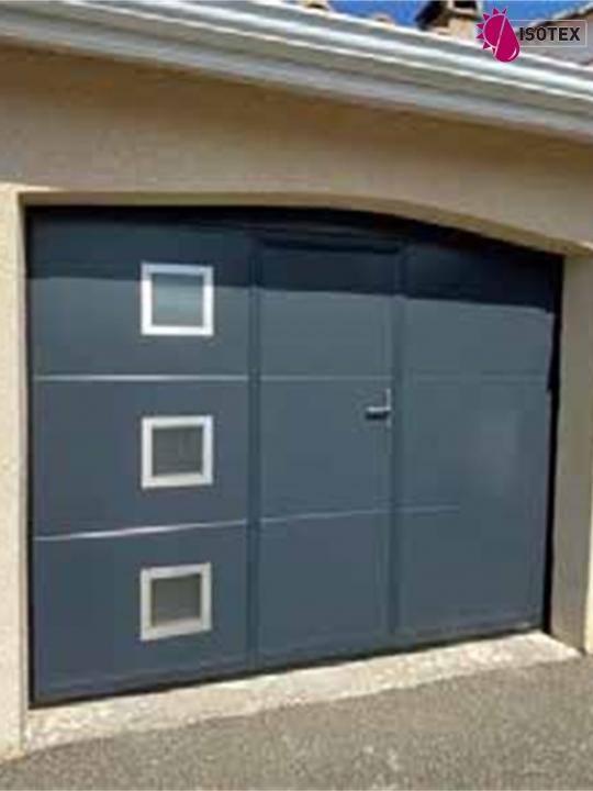 Porte de garage sectionnelle refoulement plafond