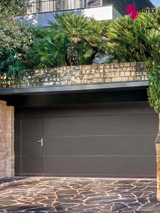 Porte de garage sectionnelle refoulement plafond