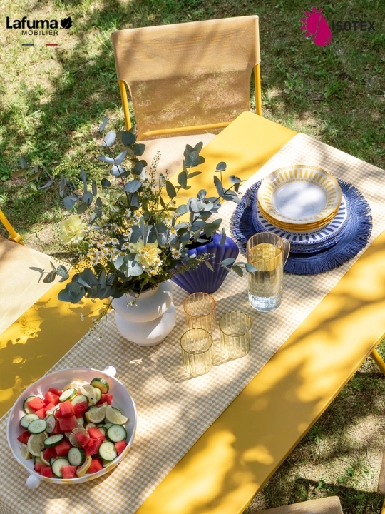 Table pliante Lafuma Mobilier Balcony II - 140 x 80 cm Natura Colorblock