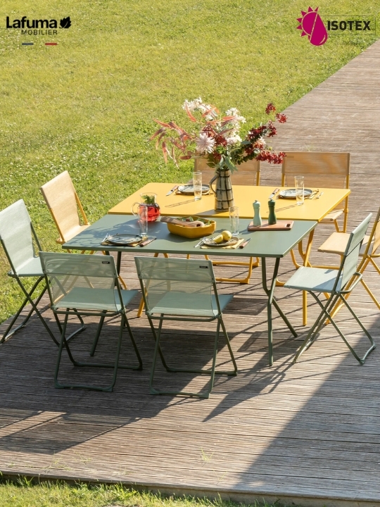 Table pliante Lafuma Mobilier Balcony II - 140 x 80 cm Natura Colorblock